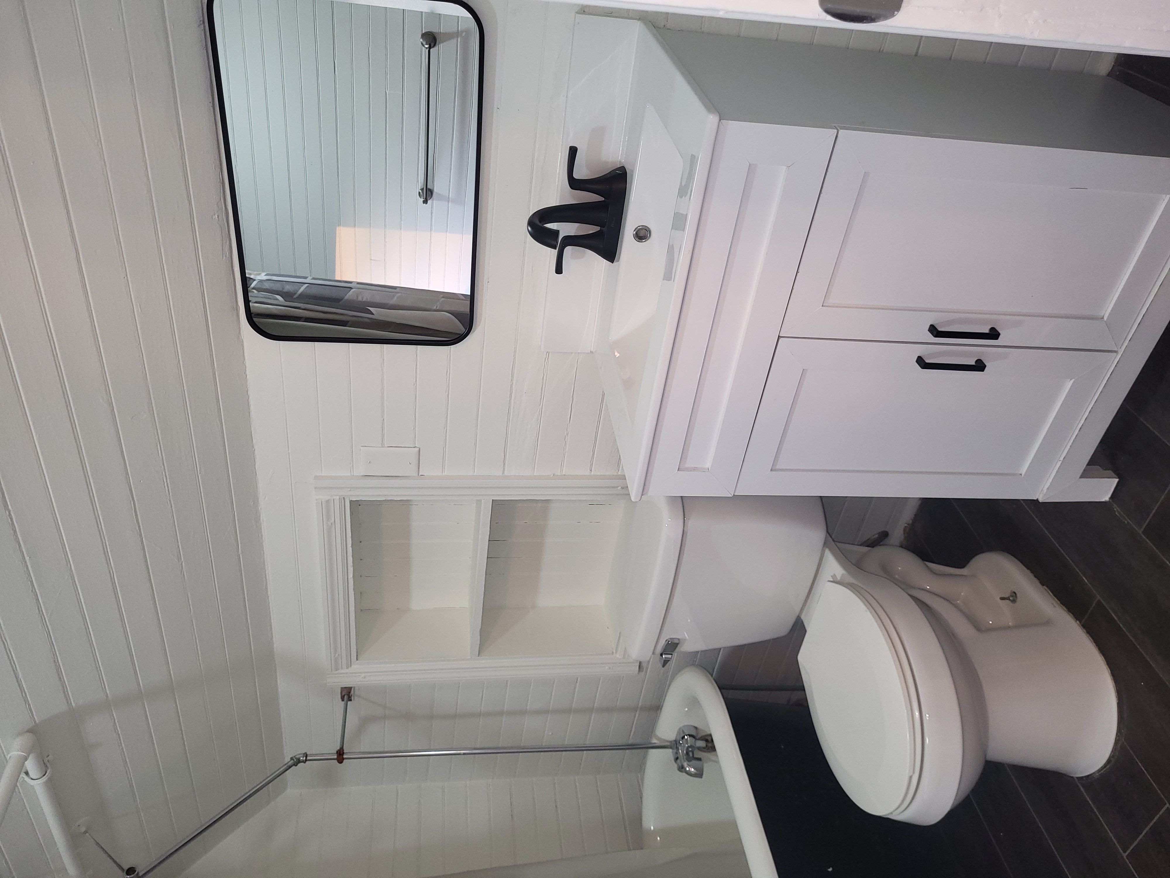 Refreshed bathroom vanity and fixtures